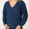 PJ Salvage Loungewear | The Chenille Cable V-Neck in