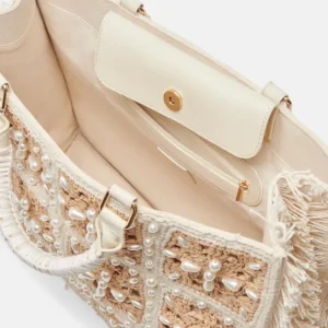 Dolce Vita Totes | Accessories | The Crochet Tote in Natural Pearl