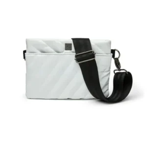 Think Royln Cross-Bodies | The Diagonal Bum Bag 2.0 Crossbody in White Patent