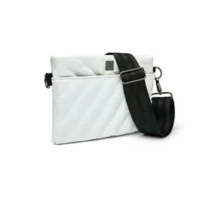 Think Royln Cross-Bodies | The Diagonal Bum Bag 2.0 Crossbody in White Patent