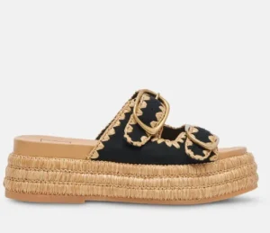 Dolce Vita Sandals | The Dual Buckle Sandal With Crochet Trim in