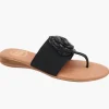 Andre Assous Sandals | The Elastic Thong Sandal w Flower in