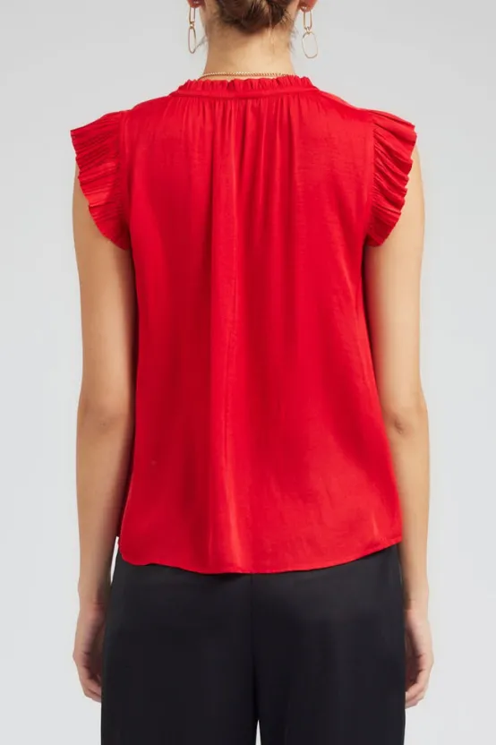 current air Tops | The Flutter Sleeve Blouse in