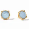 Julie Vos Accessories | Earrings | The Honey Stud Earring in Chalcedonly Blue