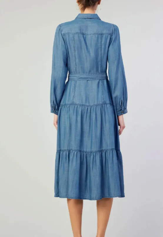 current air Dresses & Skirts | The Long Sleeve Button Front Midi Dress in