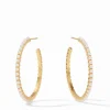 Julie Vos Accessories | Earrings | The Medium Juliet Hoop in Gold Pearl