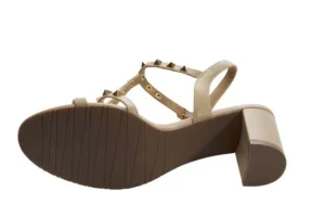 Vaneli Sandals | Event Shoes | The Mid Heel Pyramid Stud Sandal in