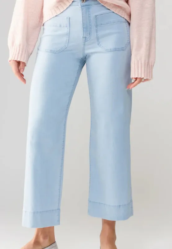 Sanctuary Jeans | The Patch Pocket Wide Leg in Ultra Pale