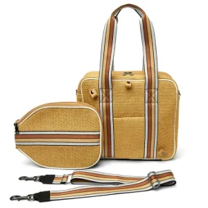 Think Royln Totes | The Pickleball Tote in Dune Raffia