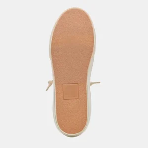 Dolce Vita Sneakers | The Raffia Fabric Lace Sneaker in Tan Cream