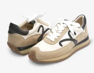 Vaneli Sneakers | The Retro Lace Sneaker in Beige Multi