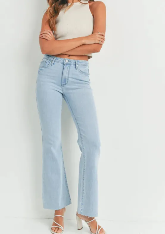 just black Jeans | The Scissor Cut Flare in Light Denim