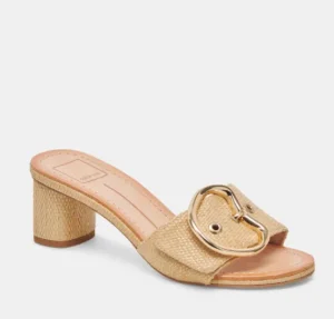 Dolce Vita Sandals | The Slide Sandal with Oversized Gold Buckle in