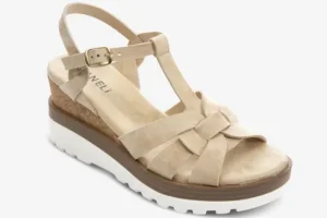 Vaneli Sandals | The T-Strap Cork Wedge with Sport Bottom in