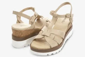 Vaneli Sandals | The T-Strap Cork Wedge with Sport Bottom in